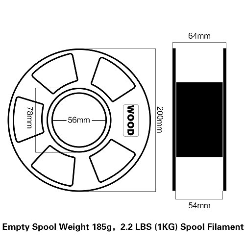 Wood Filament Mm D Printer Filament Kg Spool Lbs Dimensional