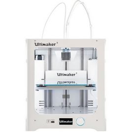 Imprimante 3D – Ultimaker 3 – Imprimante 3D couleur professionnelle à 2 têtes d’impression compatible tous matériaux – Wi-Fi/Ethernet/USB