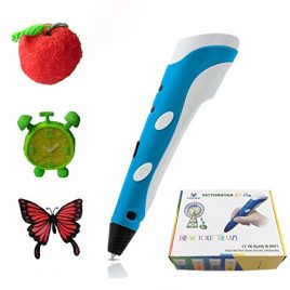 VICTORSTAR @ 3D Stylo RP-100A Pour Le Dessin 3D et Griffonner + Adaptateur + ABS Filament + Manuel en Français/Le Cadeau Idéal Pour Les Enfants