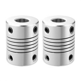 XCSOURCE 2pcs Coupleur de Tige flexibles 5mm x 8mm NEMA 17 pour Imprimante 3D RepRap ou Machine CNC Longueur 25mm TE490