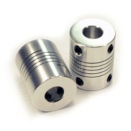 Yosoo 2pcsacoplamientos souples de aluminium NEMA 17 du axe du moteur couplage pour la 3d imprimante reprap CNC de la machine d’argent