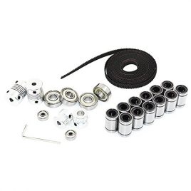 Redrex Mouvement Kits pour imprimante 3d RepRap Prusa i3 Arbre du moteur coupleur + + de courroie Gt2 20T Poulie de synchronisation + 608ZZ Roulement + LM8UU Roulement linéaire + 624zz Roulement