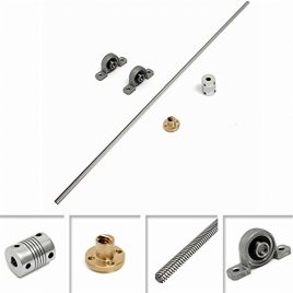 3D Plomb Tige, GOCHANGE Plomb Fil de 8mm de Vis en Acier Inoxydable pour Imprimante 3D Z axe avec Laiton Ecrou de Bride