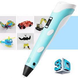 Kaotoer 3D Stylo Pen Imprimante DIY à Peindre Impression stéréoscopiques ABS Filament Printing Pen,+ 3 PLA Filament (Couleur aléatoire),Cadeaux de Noël