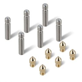 Witasm Buse Imprimante 3D Laiton 0,4mm 6pcs + Tube d’Extrudeuse Extrudeur Imprimante 3D 1,75mm 6pcs Tête d’impression pour Mk8 Makerbot Reprap