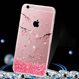 JAWSEU Housse Etui pour iPhone 7 Ttansparent,Créatif Désign Love Coeur d’Amour Hourglass Sablier TPU Coque avec Cramoisi Rouge Bling Glitter Sparkle Pailletee Liquide Coque Flowing,Femme Homme iPhone 7 Ultra Mince Thin Flexible Souple Doux Coque Slim Soft Gel Cover en Silicone Caoutchouc Cas Flash écoulant Fluide Cristal Clair Clear Coquille Couverture Etui de Protection Bumper Shockproof Anti Scratch Case Cover+1*Noir Stylo Paillettes