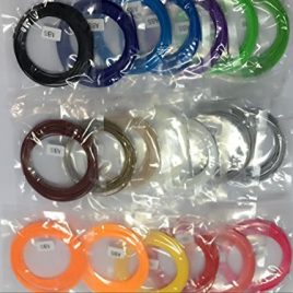 Dasiter 3D Stylo Fils Filament 1.75mm PLA / ABS Filament recharge de stylo 3D Pack de 20 en Total 20 Couleurs 100M
