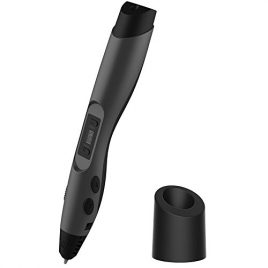 Stylo 3D, Tecboss 3D Pen Créatif Avec Écran LCD, 8 Vitesses Réglables Stylos d’Impression 3d Compatible PLA/ABS Filament Stylo 3D, Le Cadeau Idéal Pour Les Enfants, Noir