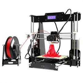 Aibecy Anet A8 Imprimante 3D de Bureau Reprap i3 DIY Kit Haute Précision, Auto-assemblage Auto-nivellement Cadre Acrylique avec Carte Mémoire 8GB Support ABS / PLA / HIP / PP / Filament