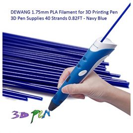 DEWANG 3D Pen Filament-40 Strands of 1.75mm PLA Plastic for 3D Drawing Navy Blue