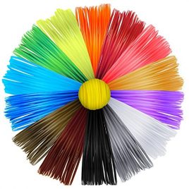 Recharges de Filament PLA d’Impression 3D 15 Couleurs Non Toxiques pour Stylo d’Imprimerie 3D, 1,75mm – Total de 15 Couleurs de 10 Pieds Chacun