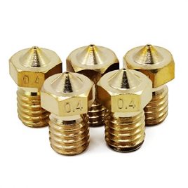 Aussel 0,4 mm Extruder Buse à laiton M6 Tête d’imprimante 3D pour Makerbot 5 pièces