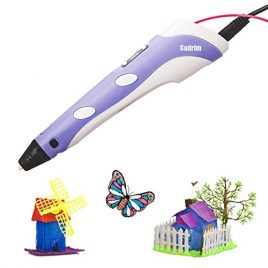 Cadrim Stylos d’impression 3D,Dessin Pen 3D Arts Décoratifs Dessin avec LED Display 3D stylo-Ⅱ Printe Pen Stylo à Peindre Stéréoscopic Enfant Jouet Bon Cadeaux