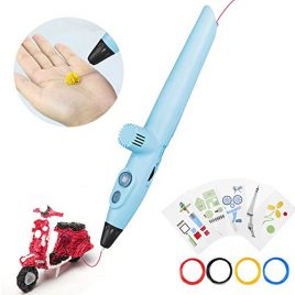 Stylo d’impression 3D, stylo à dessin 3D, stylo à impression stéréoscopique 3D avec 5 modèles de papier pour la pratique, cadeaux et jouets pour garçons et filles