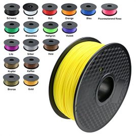 TIANSE Imprimante 3D Filament PLA 1.75 mm 1KG, Jaune