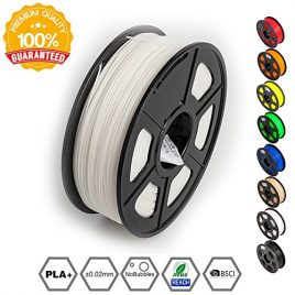 SUNLU 3D Printer Filament PLA Plus Ivory White, PLA Plus Filament 1.75 mm, Low Odor Dimensional Accuracy +/- 0.02 mm 3D Printing Filament,2.2 LBS (1KG) Spool, Ivory White