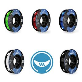 SainSmart 5 Packs Petite bobine Filament 1.75 mm TPU Flexible 250 g 3D par Spool, Shore 95 A, blanc, noir, rouge, bleu, vert