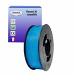 Filament d'imprimante PLA 3D - Diamètre 1.75mm - Bobine 1kg - Couleur Bleu Clair - T3AZUR