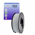 Filament d'imprimante PLA 3D - Diamètre 1.75mm - Bobine 1kg - Couleur Gris - T3AZUR