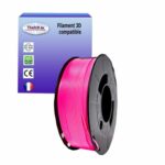 Filament d'imprimante PLA 3D - Diamètre 1.75mm - Bobine 1kg - Couleur Rose Fluo - T3AZUR