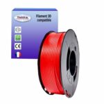 Filament d'imprimante PLA 3D - Diamètre 1.75mm - Bobine 1kg - Couleur Rouge - T3AZUR