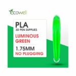 Filament plastique pla vert lumineux, matériau d'impression 3D, 1.75mm x 5M, 1 pièce,Luminous Green - Fuienko