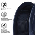 G3D PRO® Filament ABS pour imprimante 3D, 1,75mm, Noir, Bobine, 2 kg