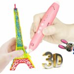 Stylo 3D pour enfants à partir de 4 ans, stylo d'impression 3D pour l'entraînement à la pensée 3D, stylo 3D sans fil avec 2 vitesses d'alimentation,