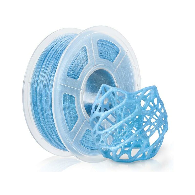 Filament d'imprimante 3D Flash pla, matériau scintillant brillant, tolérance +/-1.75MM, plastique pour fdm, 0.02mm, 1KG, livraison rapide,Blue,CHINA