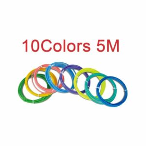 Filament en plastique PLA pour stylo 3D, 10/20 rouleaux, 10/5M de diamètre, 1.75mm, 200M, 10/20 couleurs,10C 5M