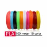 Filament pour stylo 3d, matériau d'impression en plastique et caoutchouc, PLA, 1.75mm, recharges, cadeau d'anniversaire,100 Meter 10 Color,Fédération
