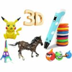 Stylo 3D, stylo d'impression 3D avec compatible PLA et écran LCD, température réglable, crayon 3D pour enfants Bleu