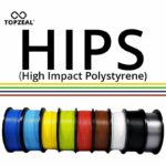 TOPZEAL - Filament HIPS pour impression 3D, 1KG, 1.75mm, plastique, précision dimensionnelle +/- 0.02mm,HIPS Orange,CHINA